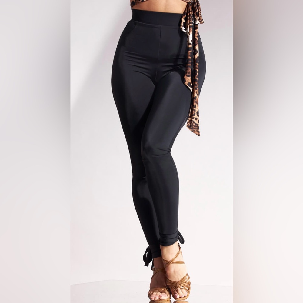 Sasuel Livy Practice Leggings with Ankle Ties - Latin / Ballroom Dance Dancewear